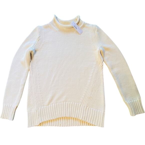 NWT J. Crew Always Sweater Women’s Size XS Ivory Roll Neck PullOver NEW Knit - Picture 1 of 6